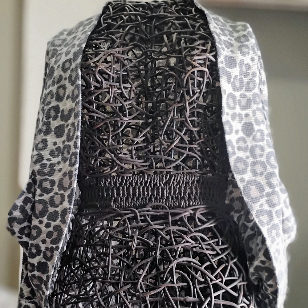 LEOPARD PRINT COCOON CARDIGAN